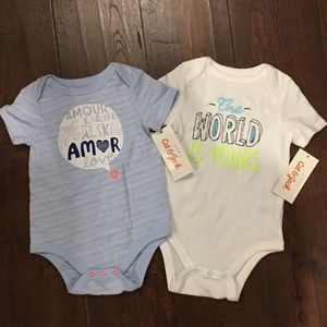 (Cat & Jack) Set of 2 Onesies NWT