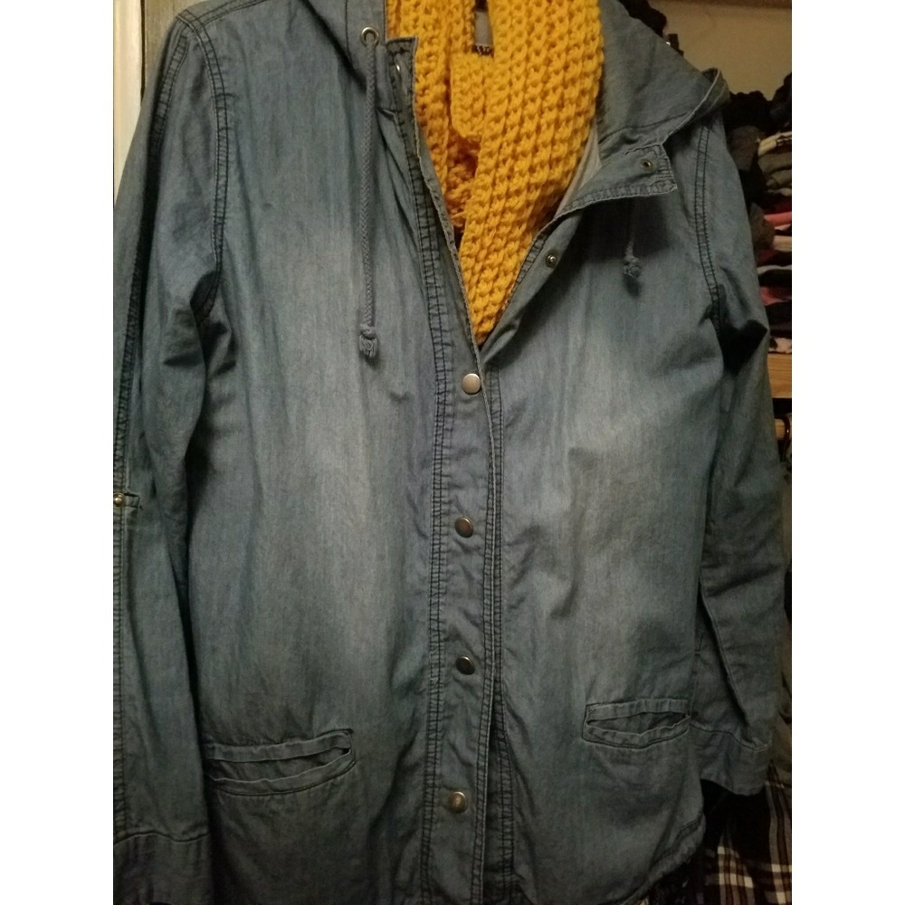 Denim long jacket