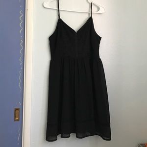 Black spaghetti strap dress