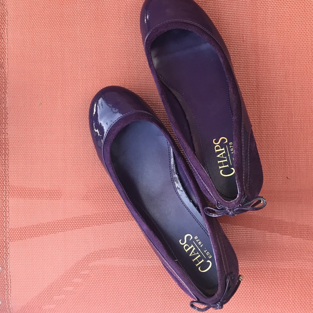 PURPLE PATENT LEATHER & SUEDE SHOES!