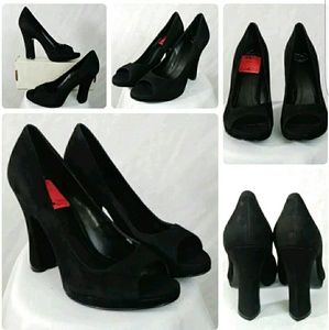 BCBG BG Lane Womens Black Suede 6.5M Pump Heels