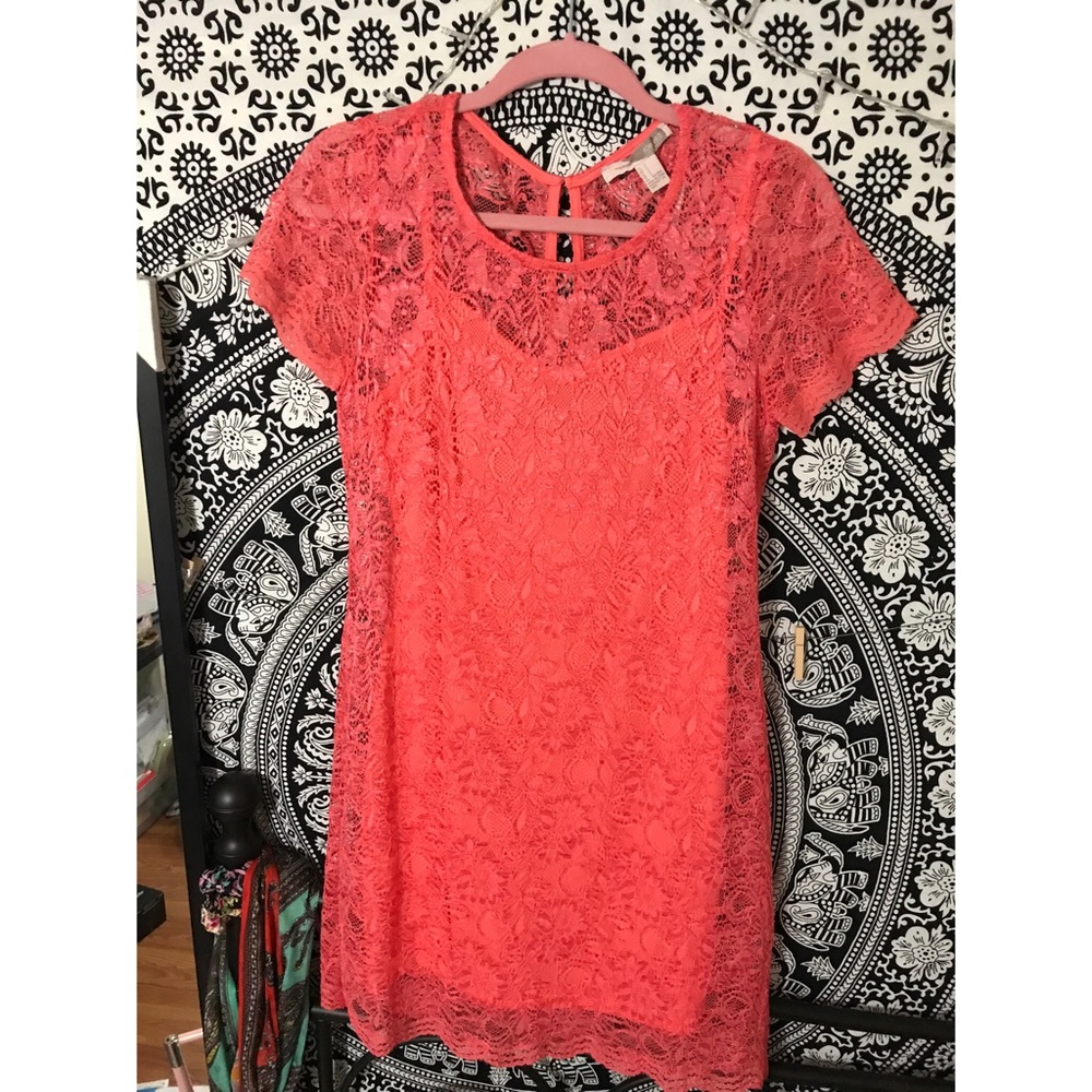 Coral Contemporary Dress