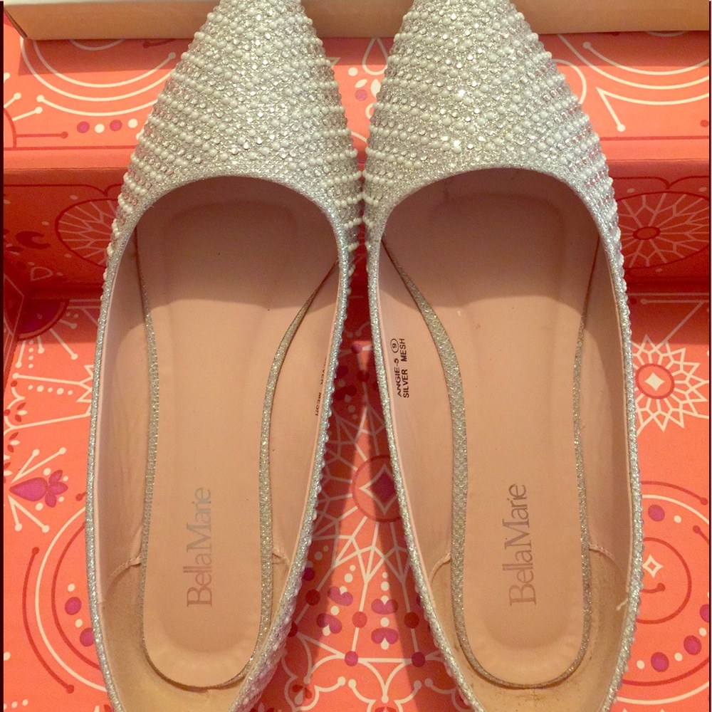 Blingy/pearl flats