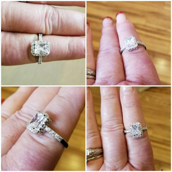 Genuine 2ct White Sapphire Ring 6, 7 & 10 - Picture 3 of 4