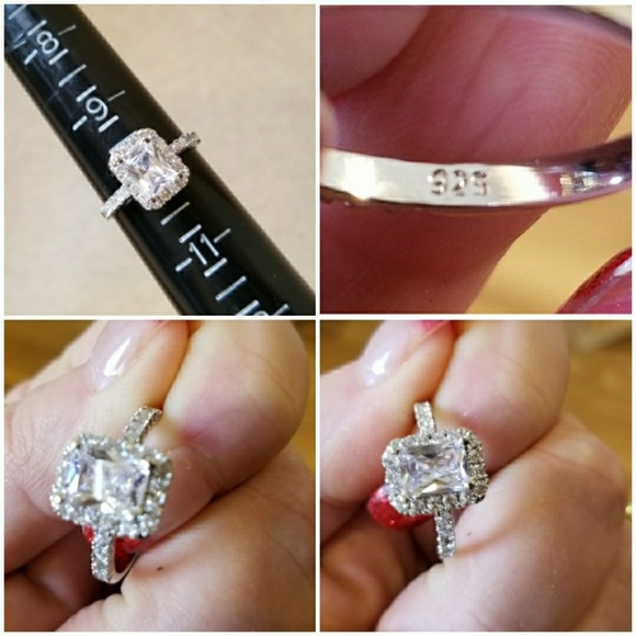 Genuine 2ct White Sapphire Ring 6, 7 & 10 - Picture 4 of 4