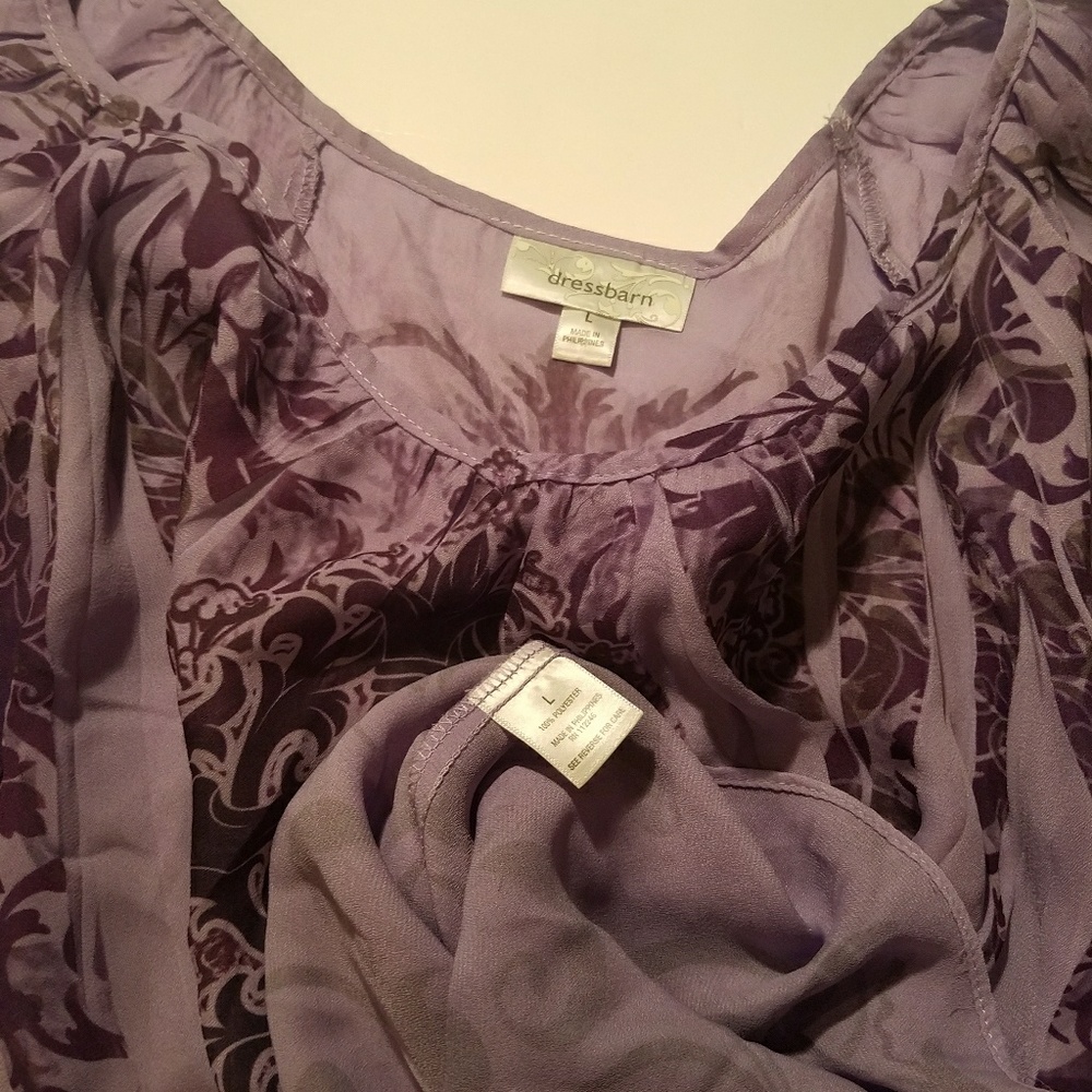 Dress Barn floral blouse size large - Picture 4 of 4