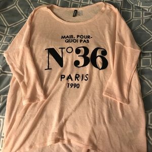 Light knit baby pink sweater