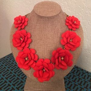 J. Crew Floral Statement Necklace