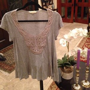 Urban Outfitters Bead Embroidered, scoop shirt