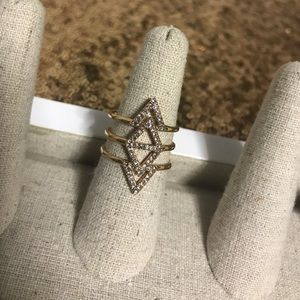 S&D pave adjustable ring
