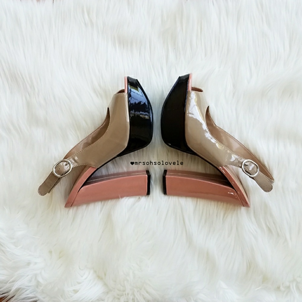 Chinese Laundry colorblock platform heels size 8.5