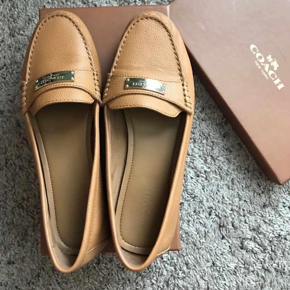 Tan Coach Loafers