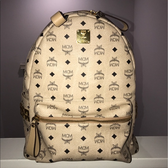 MCM medium ivory backpack main image 4
