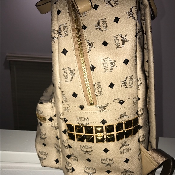 MCM medium ivory backpack