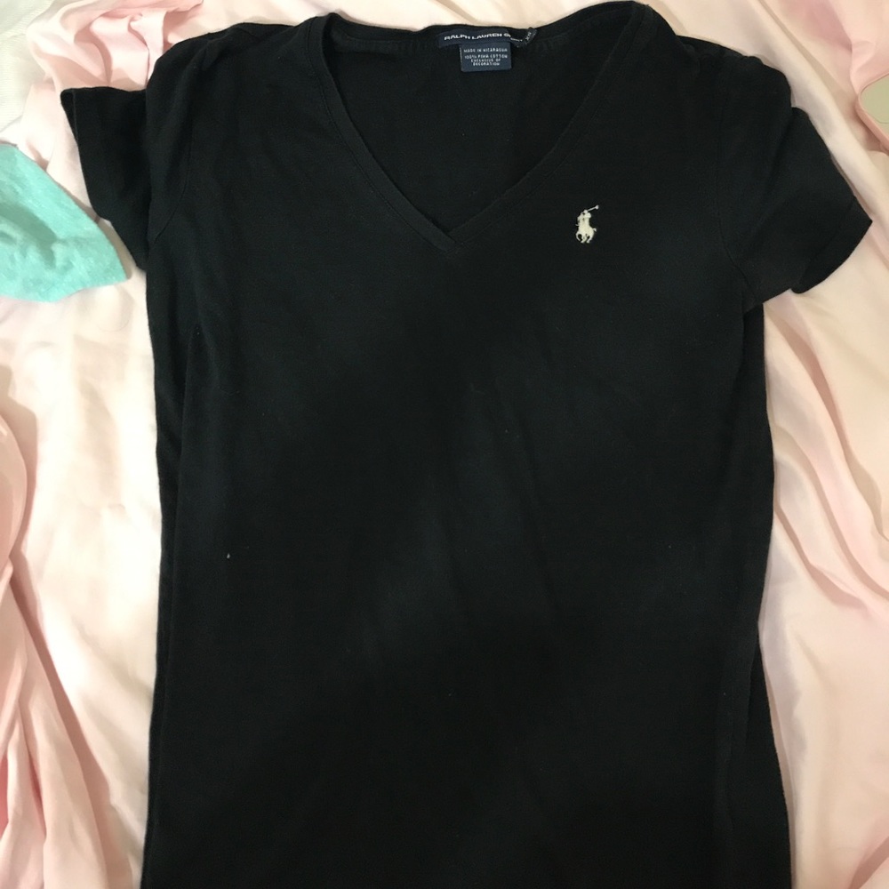 Ralph Lauren polo v neck with white horse