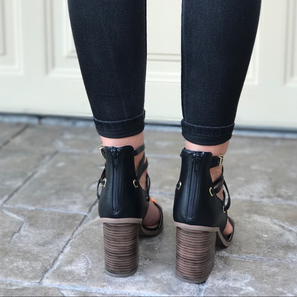 Strappy Block Heel Sandals - Picture 6 of 8