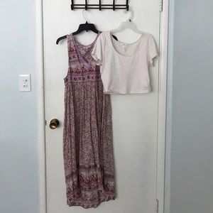 Vintage crop top and dress