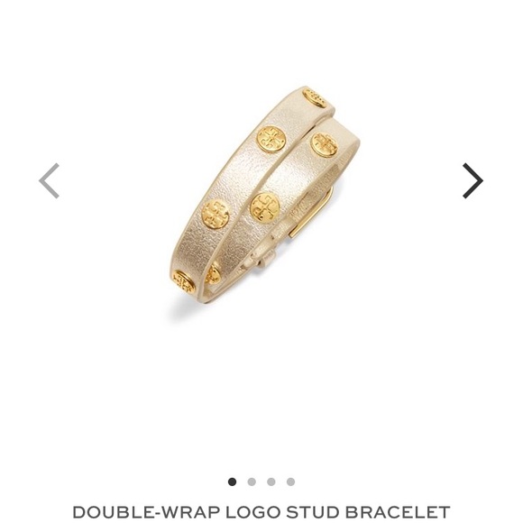 Tory Burch Jewelry - Double wrap logo stud bracelet
