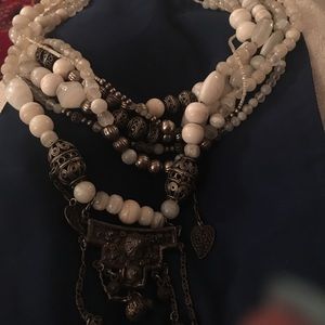 Oberon multiple layered beaded necklace