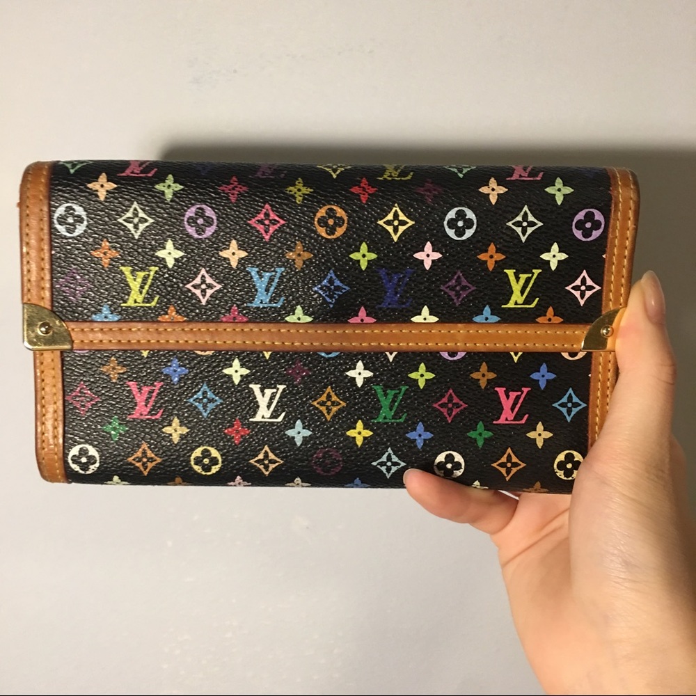Louis Vuitton Black Multicolor Wallet