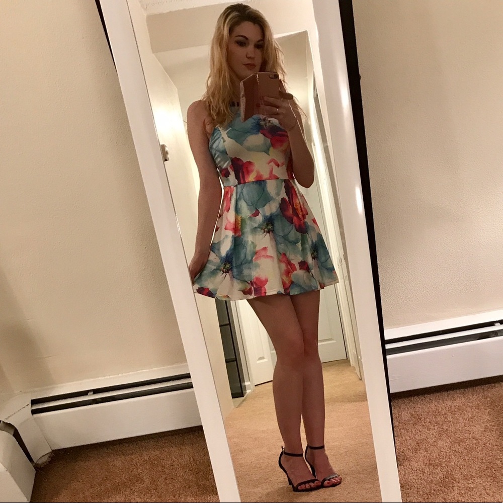 Floral skater dress