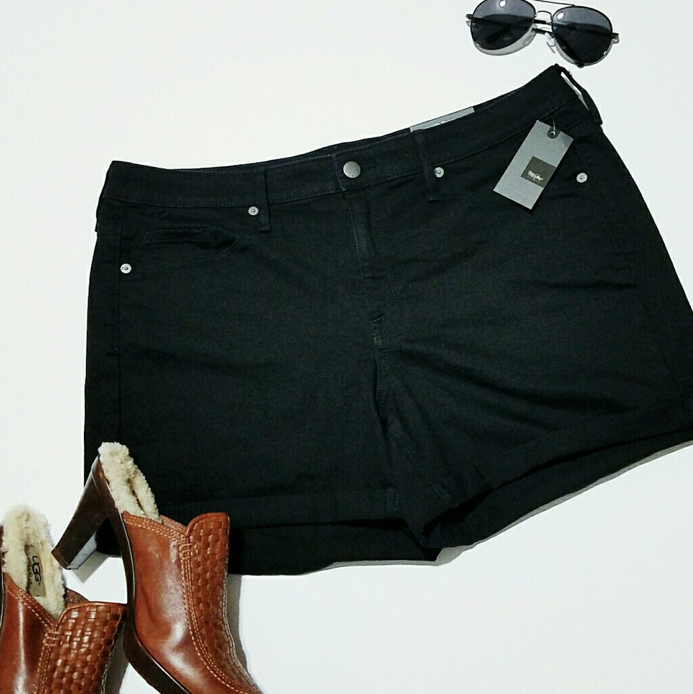 Mossimo highrise black jean shorts