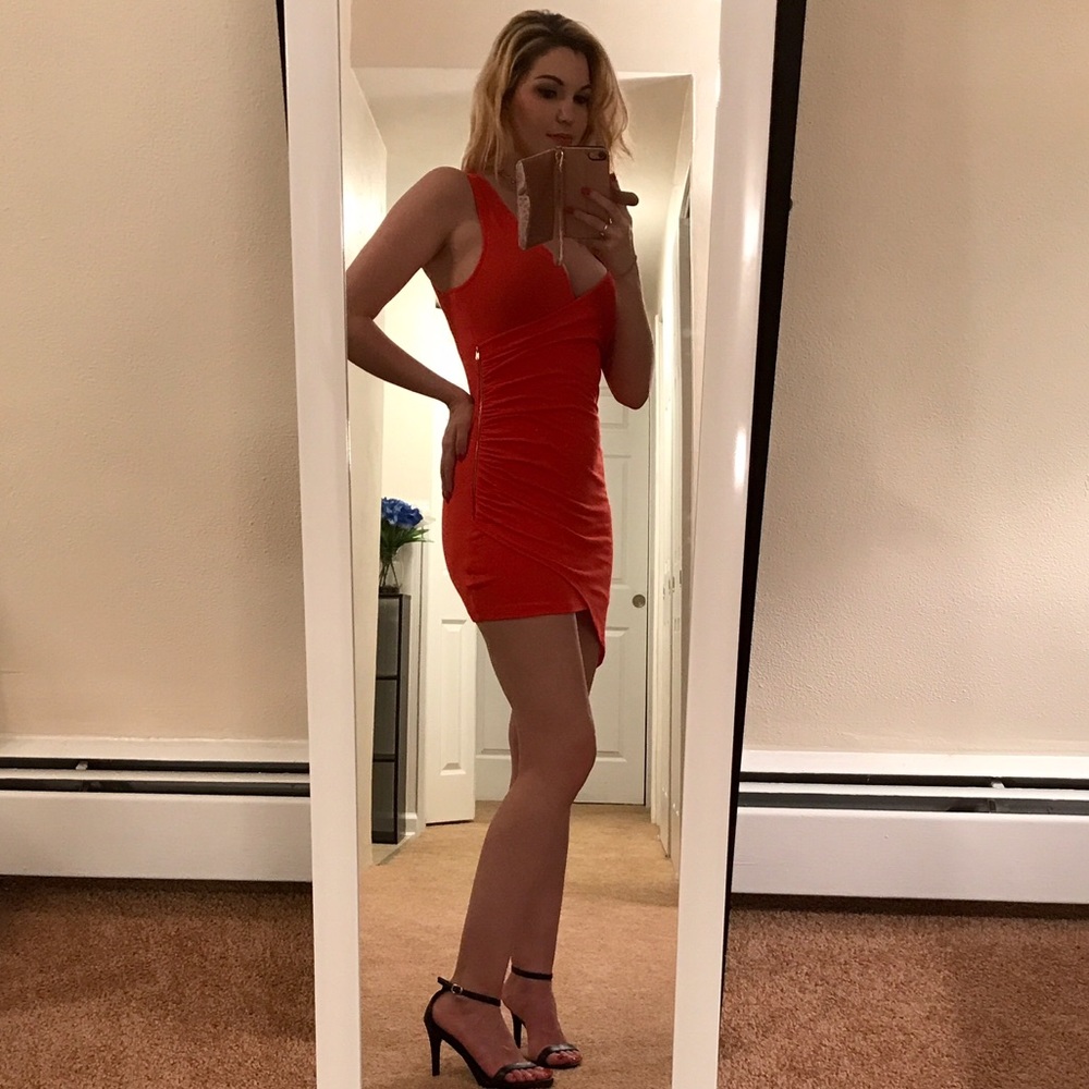 Coral dress