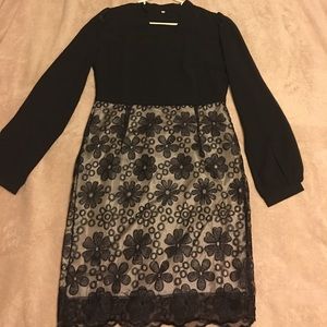 Casual black and gold dress
