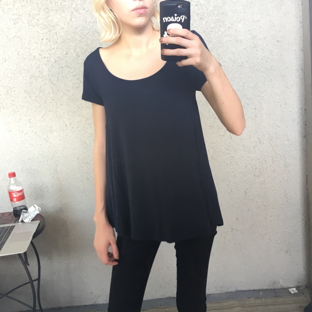 Navy blue shirt with cutout