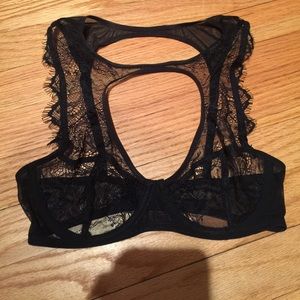 Sexy High Neck Flutter Sleeve Bralette NWOT | 34B