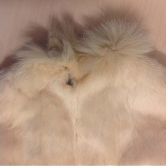 🚨Cream Colored Rabbit Fur Coat - Picture 3 of 3