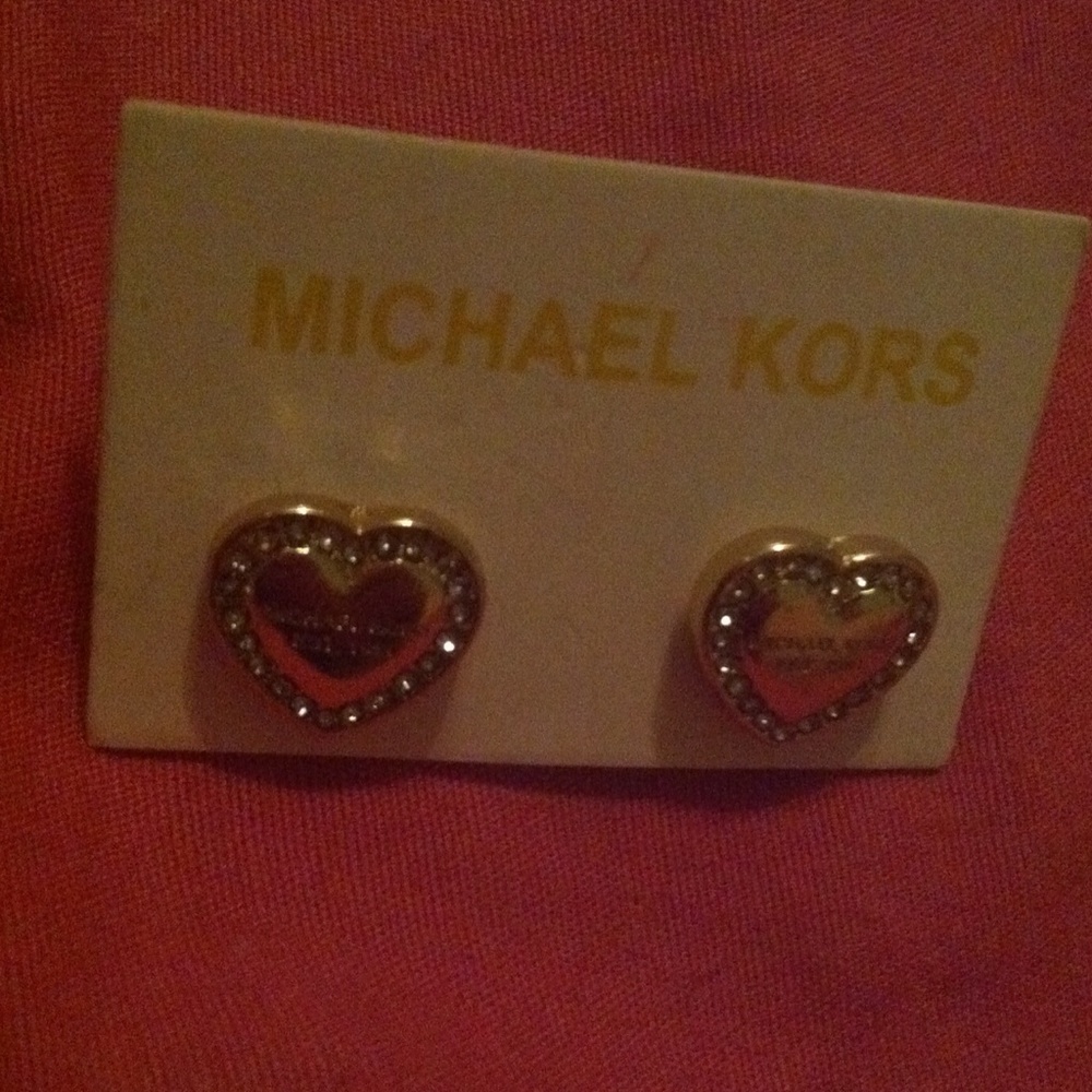 Michael kors heart earrings