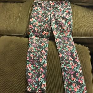 Cherokee size 16 girls floral print skinny jean