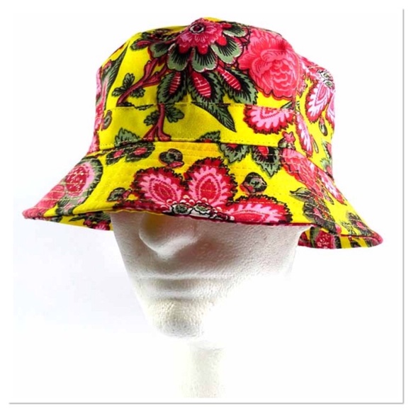 pink floral bucket hat