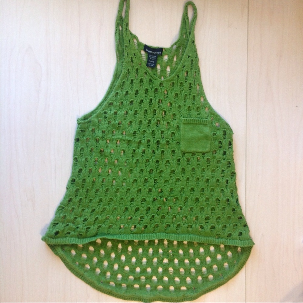 🚨 Green Holed Tank Top | Sweater Project