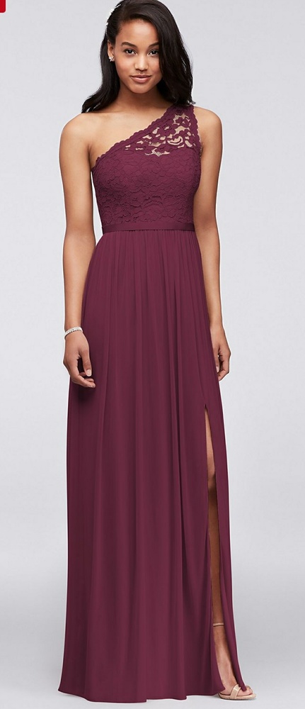 Beautiful wine bridesmaid dress