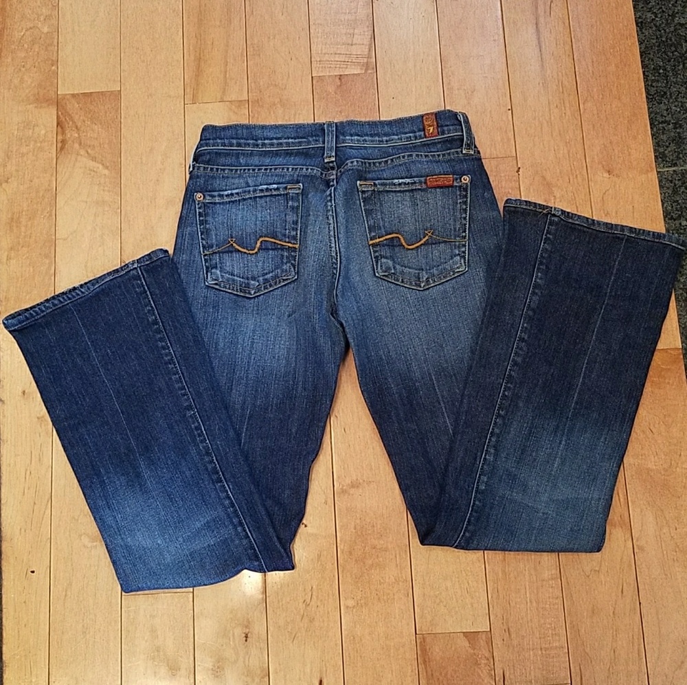 7 For All Man Kind Dark Wash BootCut Jeans