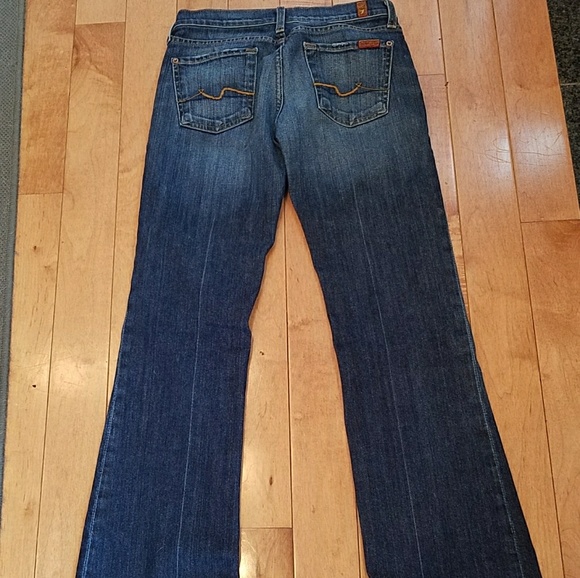 7 For All Man Kind Dark Wash BootCut Jeans - Picture 5 of 5