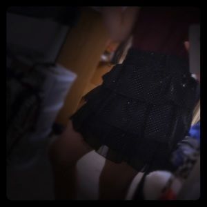 Sparkly Mini Skirt Ruffled