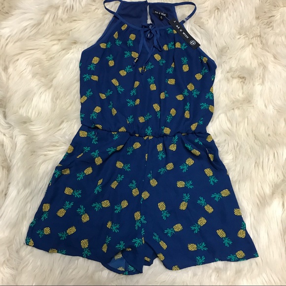 NWT As U Wish pineapple romper - Picture 5 of 8