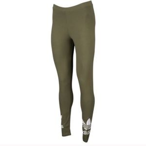 green Adidas leggings
