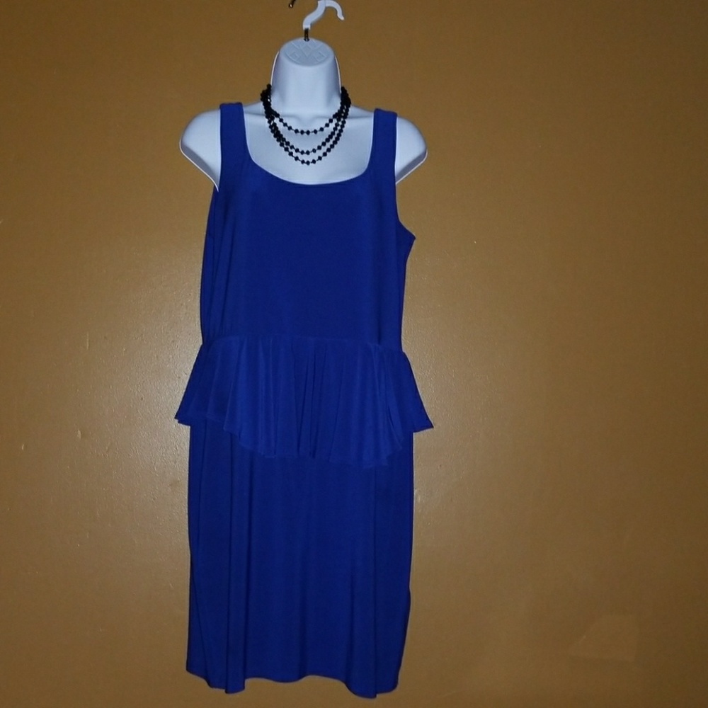 Royal Blue Peplum Dress