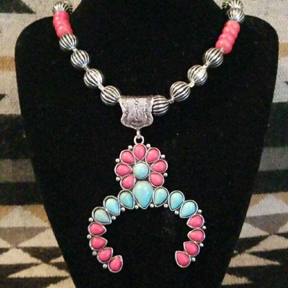 LONGER Red & Turquoise Dyed Howlite Set