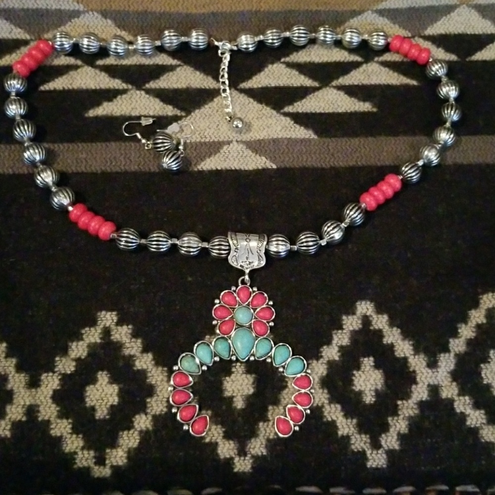 LONGER Red & Turquoise Dyed Howlite Set - Picture 4 of 4
