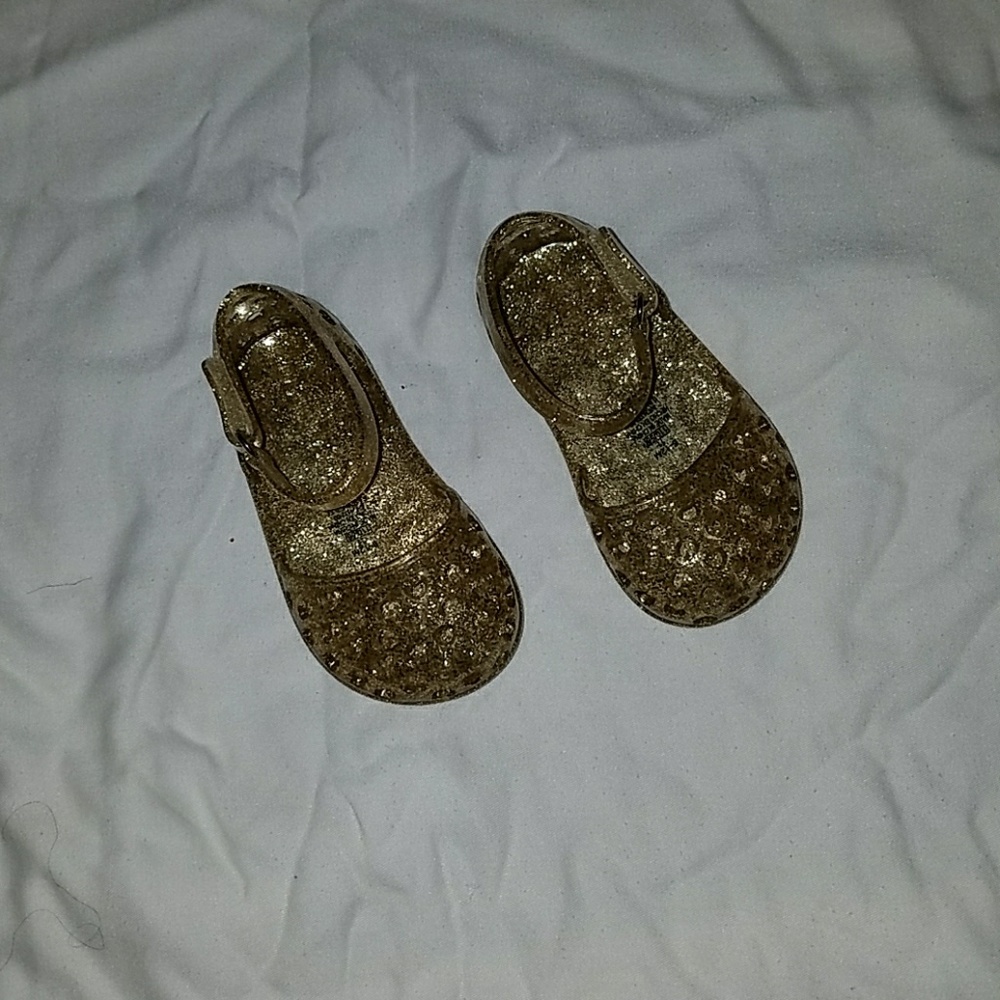 Gold Jelly Mary Janes