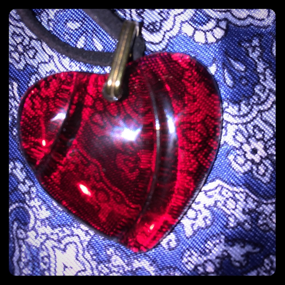 Vintage Red Baccarat ❤️ heart ❤️ charm