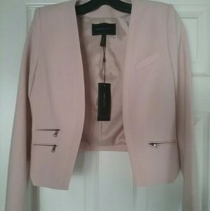 BCBG MAXAZRIA Flynn Dusty Pink Crop Jacket