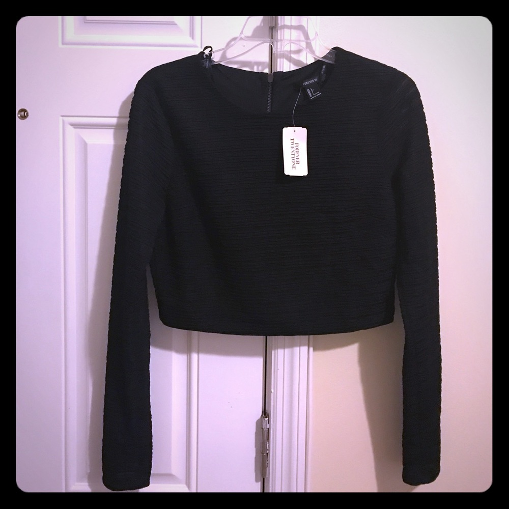 Forever 21 black crop top