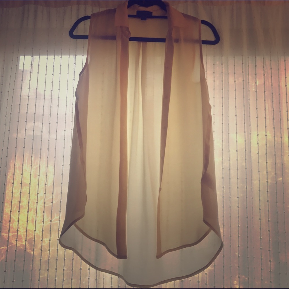 Jcrew size zero 100% silk shirt pale yellow