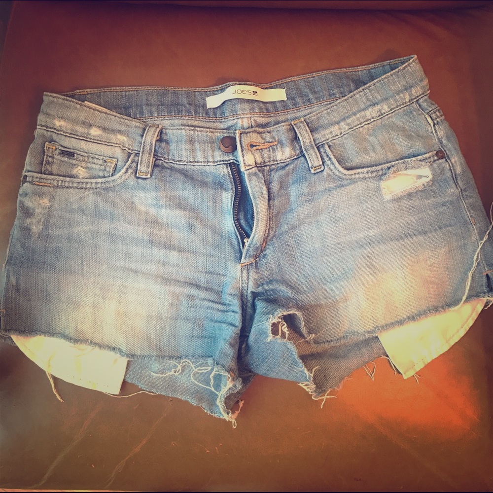 Size 26 joe's jeans cutoff distressed denim shorts